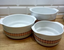 Alföldi porcelán Terrakotta leveses tálak szettben