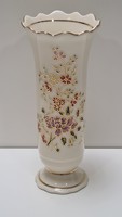 Zsolnay Virágmintás fodros szélű váza 20 cm