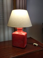 Felújított Kerezsi Gyöngyi kerámia asztali lámpa - Karácsonyi ajándéknak is!