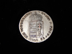 Commemorative medal from 1865 with a baroque coat of arms