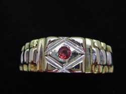 Nagyon szép rolex stílusú arany gyűrű valódi rubin kővel