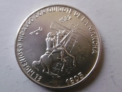 Silver 5 pesos don quijote de la mancha 12 grams 30mm rare rrr