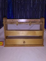 Wooden spice and paper towel holder made of wood