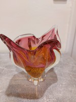 Gyönyörű Cseh üveg tulipán forma váza