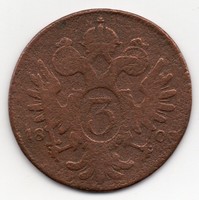 Austria 3 Austrian Kreutzer, 1800b