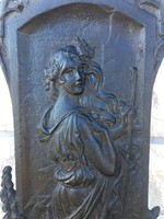 Art Nouveau cast iron relief