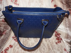 Blue leather german handbag