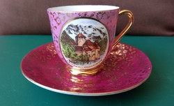Cotfer switzerland porcelain souvenir coffee cup and saucer