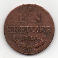 Austria 1 Austrian Kreuzer, 1816b