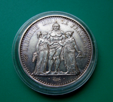 Franciaország - ezüst 10 Frank - Herkules csoport   - 1966