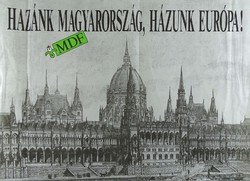 1G939 hungarian democratic forum poster 1990 our country is hungary our house is europe! Mdf