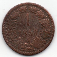 Austria 1 Austrian Kreuzer, 1858a