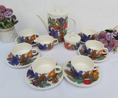 Beautiful Villeroy & Boch Acapulco Bird Pigeon Rare Tea Set Cup Jug Sugar Collector