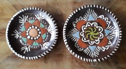 2 small small ceramic wall plates from Hungary