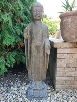 120 cm magas, valódi kő Buddha szobor.