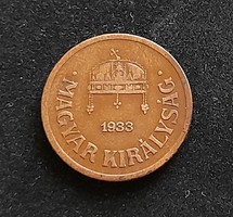 Horthy era, rarely 2 shillings 1933, vf.