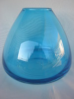 Blue glass vase