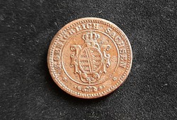 Németország, szász 2 Pfennig 1869 B Vg.
