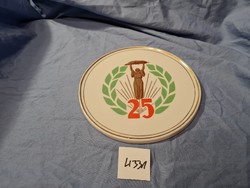Hollóházi 25 years liberation plaque