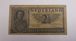 The Netherlands 2 1/2 gulden 1949 vg.