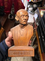 Göncz Árpád fa büsztje,   26 x 13 cm-es nagyságú ritkaság.6410