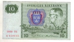 10 kronor korona 1988 Svédország 1.