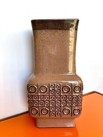 Mid century Városlőd applied art ceramic vase