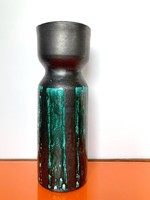 Mid-century applied art ceramic vase with a unique shape