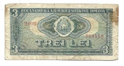 3 Lei 1966 Romania is rare!