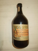 Old labeled bottle of tea rum from Budapest yeast and liqueur factory 1 liter