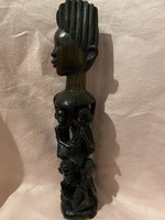 African special striped rosewood? A one-piece tribal non-figurative statue
