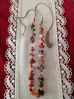 Mineral / semi-precious stone necklace -- extra-large stones (agate, carnelian, rock crystal, etc.)