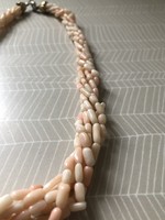 Rizs szemű koral nyakék nyaklánc