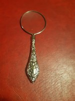 Beautiful old silver plated magnifying glass v.