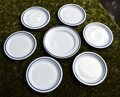 Lowland retro blue striped porcelain plate, small plate 17, 19.5 Cm