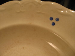Antik KKK Gránit indás tányér kék pöttyökkel