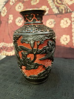 Chinese cinnamon lacquer vase