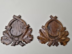 Antique carved trophy holder in pairs