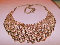 Dreamy! Art Nouveau lace collar with gold-plated necklace - luxury quality