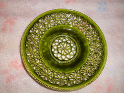 A special beautiful lace-like pierced ceramic bowl with the mark of Charles Hedvig