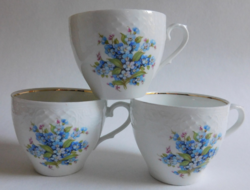 Schumann arzberg forget-me-not tea / long coffee cups - 3 pieces.