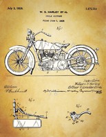 Old harley davidson engine 1928 patent drawing, motorcycle, motorcycle