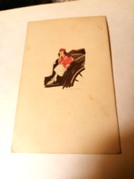 Szignált, ritka, olasz képeslap 1922.  (60)