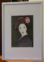 "Geisha in Black" c. női portré