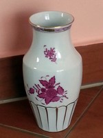 Új gyönyörű Herendi lila Apponyi mintás nagy porcelán váza