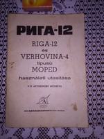 "RIGA-12 és VERHOVINA-4" típusú MOPED használati utasítása - motoros