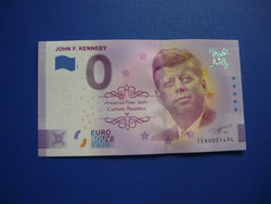 European Union 0 euros 2020! Ireland! Jfk kennedy! Rare memory paper money! Unc!