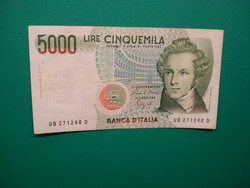Olaszország 5000 líra 1985