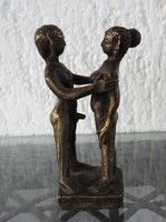 African bronze erotic statuette (two-figure)