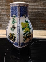 Csodaszép kínai különleges váza  17 cm